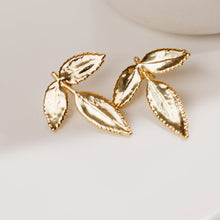 Load image into Gallery viewer, Sheinelle Jones earrings TODAY SHOW botanical earrings made from real plants rose leaves botanical jewelry