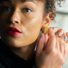 Load image into Gallery viewer, Lemon Cypress Leaf Earrings
