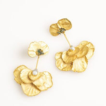 Load image into Gallery viewer, Hydrangea with Emeralds and Pearls (FAN)
