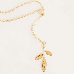 real herb preserved in 18 karat gold or silver necklace. This is a stackable piece - it can be worn alone or stacked with other pieces.